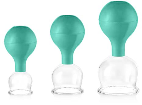 Pulox Set de ventouses en verre de diverses tailles et couleurs