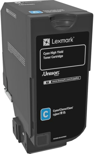 Lexmark 74C0H20 CS725 Cyan High Yield Cartridge Toner