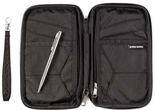 Zero Grid Reisepass Tasche Familien Reiseorganizer mit RFID Abschirmung - Reisedokumententasche Familie