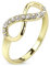 Bungsa 60 (19.1) Infinity Ring gold Unendlichkeits Symbol schmal Größen 49 52 54 57 60 (Ring Damen Fingerring Partnerringe Verlobungsringe Trauringe Damenring Brass)