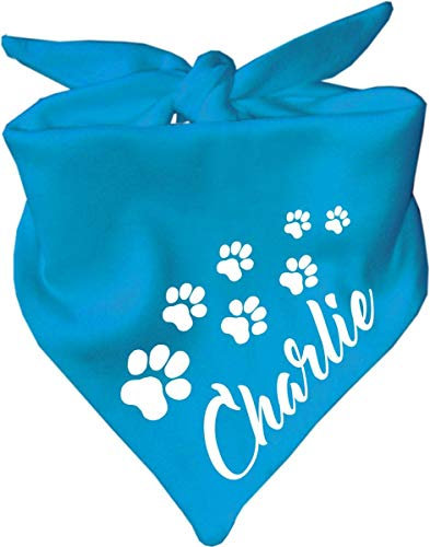 Hunde Dreiecks Halstuch (Fb: Atollblau) (Gr. 1 (55 cm)) Name des Hundes