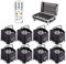 ETEC Professional 8x Akku LED Par Scheinwerfer E412 Wireless DMX Set mit Flightcase und Ladevorrichtung - Uplighting, Disco, Party, Club, DJ Dekoration, Funk Wifi für Event und Bühne