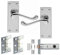5 Sets of Victorian Scroll Latch Door Handles Polished Chrome Hinges & Latches Pack Sets 118MM X 40MM - Haven Heritage®
