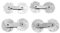Radius-Messgerät-4pcs Edelstahl Radius-Leiste Messwerkzeug R0.3-1.5 / R1-6.5 / R7-14.5 / R15-25