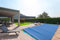 SafeDeluxe Rechteckige Poolplane Rollschutzabdeckung Poolabdeckung aus LKW PVC Plane ohne Stangen (4m x 8m, Blau)