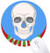 Medizinische Illustration von Skull Bone Round Rubber Maus Pad Weihnachtsdekoration