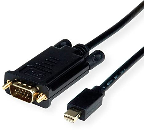 ROLINE Câble Mini DisplayPort-VGA, Mini DP St - VGA St, Noir, 5 m
