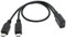 innov8 Micro USB 5Pin Female to Dual 2 x Micro Male Y Splitter Charging Extension Cable for Galaxy S5 i9600 S4 I9500 Note2 N7100 S3 I9300 S2 9100-0.3m