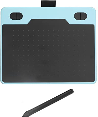 Grafik Zeichentablett, 6,10 X 3,94 Zoll Zeichenmonitor Display, mit 4 Anpassbaren Tasten, 8192 Stiftdruck, Computer Grafiktabletts für Digitales Zeichnen, Office Markup und Online Unterricht(Blau)