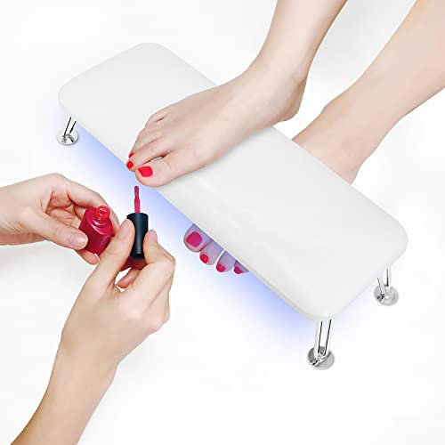 2 In 1 UV LED Nail Lamp with Arm Rest,Soft Manicure Hand Pillow Nail Lamp for Curing Nails Gel Polish and Hand Arm Rest,72W Gel Nail Dryer Hand Holder for Nail Tech Salon Home Use