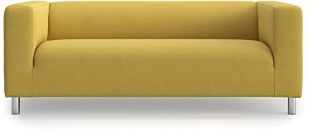 MASTERS OF COVERS Ersatzsofabezug für IKEA Klippan 2-Sitzer, Klippan 2 er Sofabezug, Loveseat, Sofa Überzug, 180 cm x 85 cm x 58 cm (Senf, Polyester Petite)