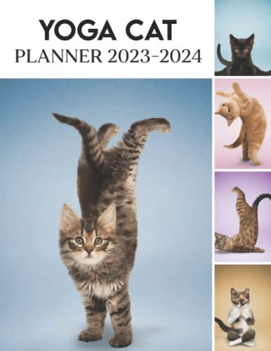 Yoga Cat 2023 - 2024 Monthly Planner: Yoga Cat Monthly Daily Planner 2023-2024, Weekly And Monthly Planner Planner Christmas Gifts For Men Women Dad Mom Student Teacher