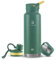 IDEUS Vakuumisolierte Wasserflasche, 40oz (1140 ml) Edelstahl Doppelwand Flasche Metall Sport Kantine mit auslaufsicherem Schraubverschluss (Grün)