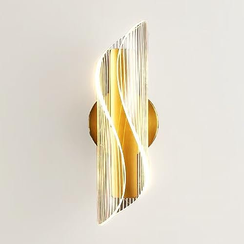 Chrasy Moderne LED Wandleuchte 10W Aus Acryl - Spiralförmige Leuchte Mit Drei Transparent Wechselnden Farben