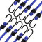 ANSIO Bungee Cords with Hooks 24-60cm Pack of 10 UV-Resistant Elastic Straps Ideal for Securing Luggage, Racks,Camps, Motorcycle, Tarps,Garden Furniture, Hand Truck,DIY Storage Multi-Purpose-Blue