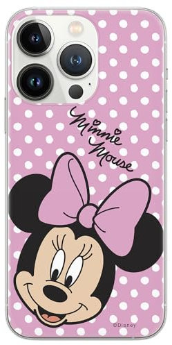 ERT GROUP mobile phone case for Iphone 13 PRO MAX original and officially Licensed Disney pattern Minnie 008 optimally adapted to the shape of the mobile phone, case made of TPU