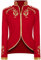 NFAOEGJ Herren Prinz Kostüm, Steampunk Frack Mantel Gothic Blazer Jacke Mittelalter Viktorianischen Retro Kleidung Halloween Cosplay (Rot, XL)