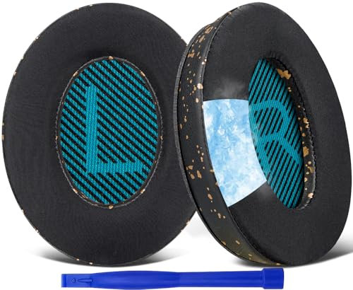 SoloWIT Cooling-Gel Earpads Cushions for Bose Headphones, Replacement Ear Pads for Bose QuietComfort 15 QC15 QC25 QC2 QC35/Ae2 Ae2i Ae2w/SoundTrue & SoundLink Around-Ear & Around-Ear II (Black Gold)