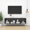 THOYTOUI TV-Wandschrank, Medienwand Medizinschrank Lowboard hängend Unterhaltung Schränke Geeignet für Wohnung Küche Wohnstube Hotel Hochglanz-Grau 37 x 37 x 142.5 cm Holzwerkstoff