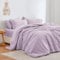 Sedefen Seersucker Bettwäsche 135x200cm Violett Lila Unifarben Mädchen Wende Bettwäsche Set Weiche Bettbezug 135x200cm und 1 Kissenbezüge 80x80cm mit Reißverschluss