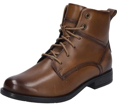 Josef Seibel Damen Schnürstiefeletten Simona 05,Weite G (Normal),Wechselfußbett,Kurzstiefel,uebergangsschuhe,Cognac,37 EU