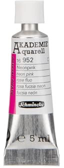 Schmincke – AKADEMIE® Aquarell, feine Künstler-Aquarellfarben, 16952001 Neonpink, fluoreszierende Neonfarben