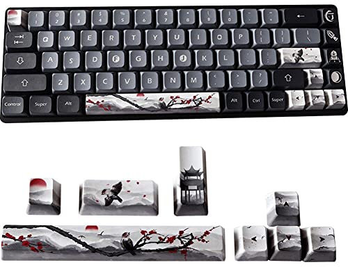 Zghhc Tastenkappen, 8 Stück/Set, Pbt-wärmesublimation,25, Leertaste, Esc, Richtungstasten, Profil, Tastenkappe Für DIY Mechanische Tastatur, Tastenkappe