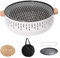 Tragbarer Holzkohlegrill,Tragbarer Holzkohlegrill - Grill aus Edelstahl mit dichtmaschigem Netz,Tischgrill mit tragbarer Aufbewahrungstasche, antihaftbeschichtetes Backblech für BBQ-Picknick