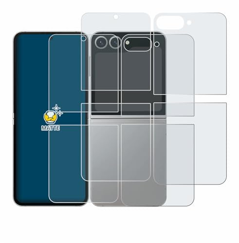 BROTECT Schutzfolie für Samsung Galaxy Z Flip 6 | (Display+Rückseite) 2 Stück Entspiegelnder Displayschutz Made in Germany Matte Folie Anti-Reflex Einfache Montage
