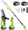 Supstable Mini Motosega Telescopica 6 Pollici & 33 mm Forbice Potatura a Batteria, 4 in 1 Kit Motosega e Forbici con 8000 mAh Batterie, Asta Telescopica 4,8 m, Regolazione Catena Senza Attrezzi