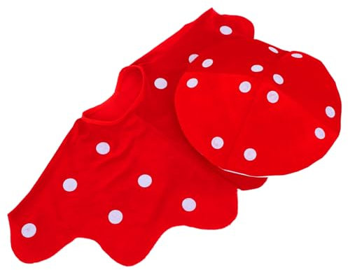 SHOWERORO Pilzhut-schal-set Pilz-accessoires Für Damen Fliegenpilz-kostüm Für Erwachsene Pilzzubehör Pilzmütze Kostüm Pilz Kostüm Damen Pilzkostüm Für Erwachsene Pilz Stirnband Stoff Rot