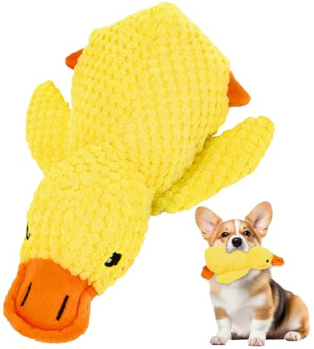 Wvu & Wvo Antistress Ente Hund, Hundespielzeug für Hunde, Plüsch Kauspielzeug Für Hund ruhig und ausgeglichen