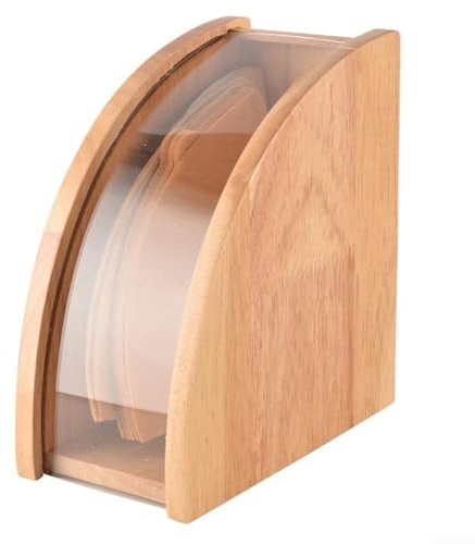 Zilimontt Holz Kaffeefilter Aufbewahrungsbox, Kaffeefilter Papierhalter, Holz Kaffeefilter Aufbewahrungsbox, Kaffeefilterhalter, Geeignet für handgebrühte Kaffeeliebhaber
