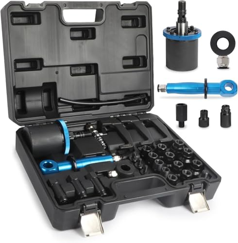 HEYOUTH 26tlg Pneumatischer Diesel-Einspritzdüsen Abzieher Set mit injektor abzieher, Kompatibel mit Bosch/Delphi/Denso/Siemens – Präzises Werkzeug für Reparatur & Wartung