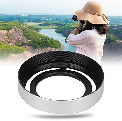 Tomantery Robuste, Abnehmbare Kamera-Gegenlichtblende aus Legierung für Fuji /X20/X30, Verhindert Versehentliche Schäden bei Outdoor-Fotografie für Fuji /X20/X30 (Silber)