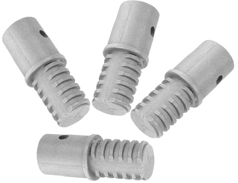 MOTHNUR 4pcs Metal Threaded Broom Pole Adapter for Telescopic Handles Paint Roller Pole Tip Replacement Secure Extension