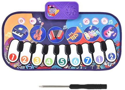 Musikmatte für Klavier, 50 x 29,6 x 3,4 cm, interaktives Cartoon-Design, Musikspielzeug, Lernmatte, multifunktionales Instrument, Anti-Klaviermatten
