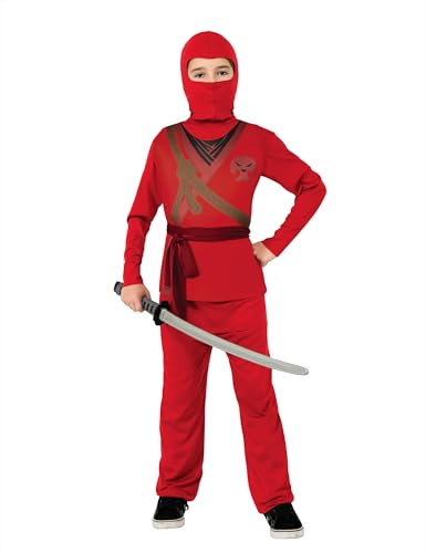 Rubies Red Ninja Costume for Kids, Boy's Small