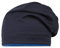 maximo Unisex Jersey Beanie, zweifarbig Strickmütze, Blau (Dunkelmarine/Enzian 1150), 51