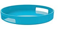 Zak! Gallery Tablett rund Durchmesser 30 cm, Aqua Blau