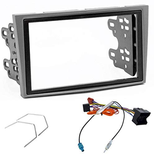 Sound-way Double DIN Car Radio Installation Kit 2 DIN with brackets, ISO Cable Connector, Disassembly Keys, Antenna Adapter compatible with Opel Astra H, Corsa D, Zafira B