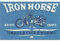 Iron Horse Biker - Aufnäher, Bügelbild, Aufbügler, Applikationen, Patches, Flicken, zum aufbügeln, Größe: 8,1 x 5,5 cm