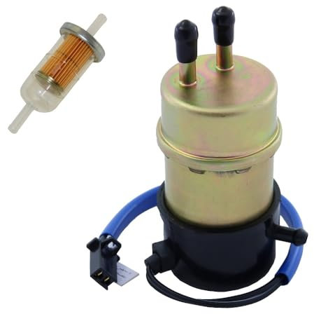 Pompe à carburant avec filtre à essence pour Yamaha XV535 XV 535 Virago 89-98 FJ1200 FJ 1200 12 V entrée et sortie 6 mm droit