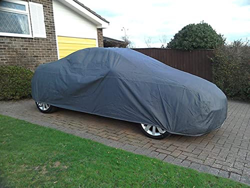 Shield Autocare Large Universal Full Car Cover for Outside Storage | Winter & All-Weather Heavy Duty Waterproof Breathable Indoor Outdoor Protection Anti Frost & Snow