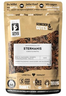 Bremer Gewürzhandel Sternanis, ganz, aromatische Würze für Tee, Glühwein, Punsch und Bowle, 50g