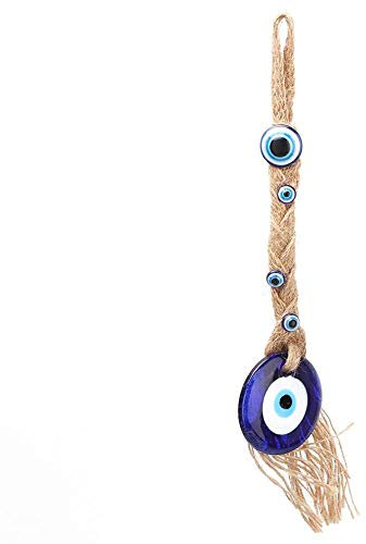 Türkisches Blaues Auge Wandbehang, Evil Eye Amulett, Glas Glücksbringer Ornament für Zuhause