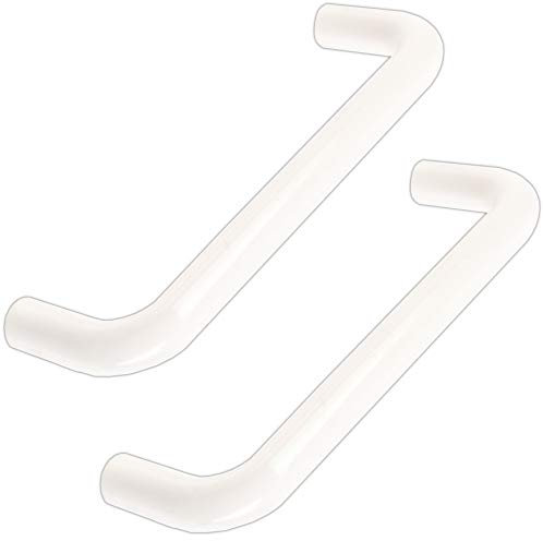 White D Shape Pull Handles 105mm Rustproof Plastic Kitchen Bathroom Cupboard Cabinet Wardrobe Drawer Knobs