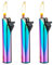 Feuerzeug Deluxe Metal mit Soft Flame wiederbefüllbar Normalflamme Feuerzeug Metall Gehäuse (ICY Colours - 3 Feuerzeuge)
