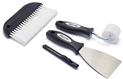 Harris 102054007 Seriously Good Wallpapering Kit | Set Includes: 1 x Paperhanging Brush, 1 x Stripping Knife, 1 x Seam Roller, 1 x Wallpaper Trimming Knife