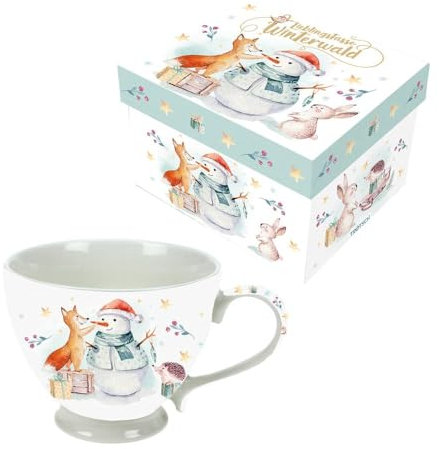 Trötsch Lieblingstasse Winterwald: Kaffeetasse Teetasse Geschenkidee Geschenk Tasse
